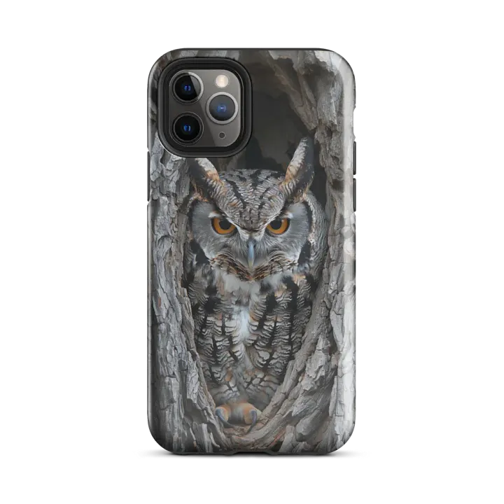 Camouflage Owl in Tree - Tough Phone Case product image (2)