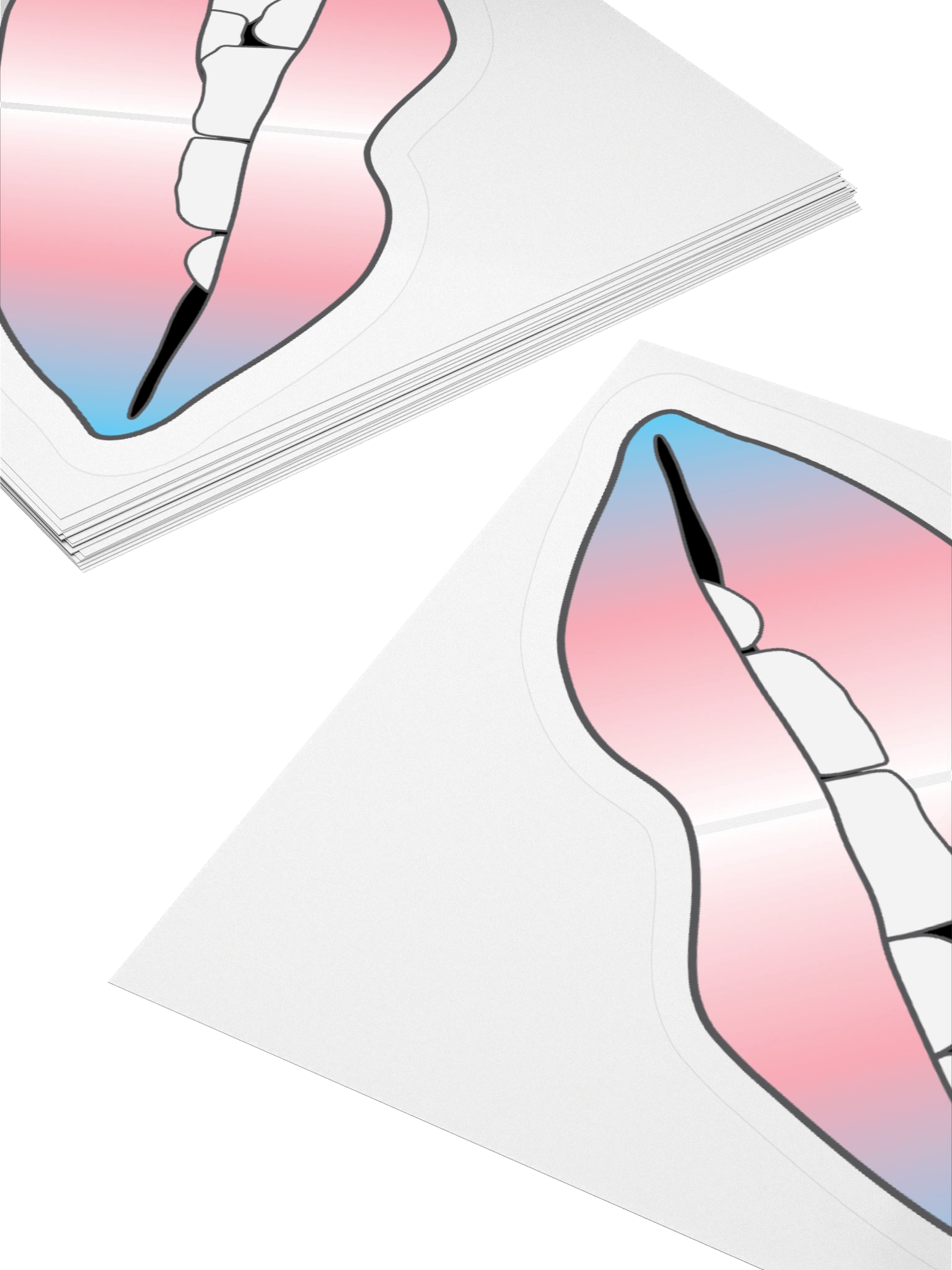 Trans Pride Gradient Biting Lips Sticker product image (11)
