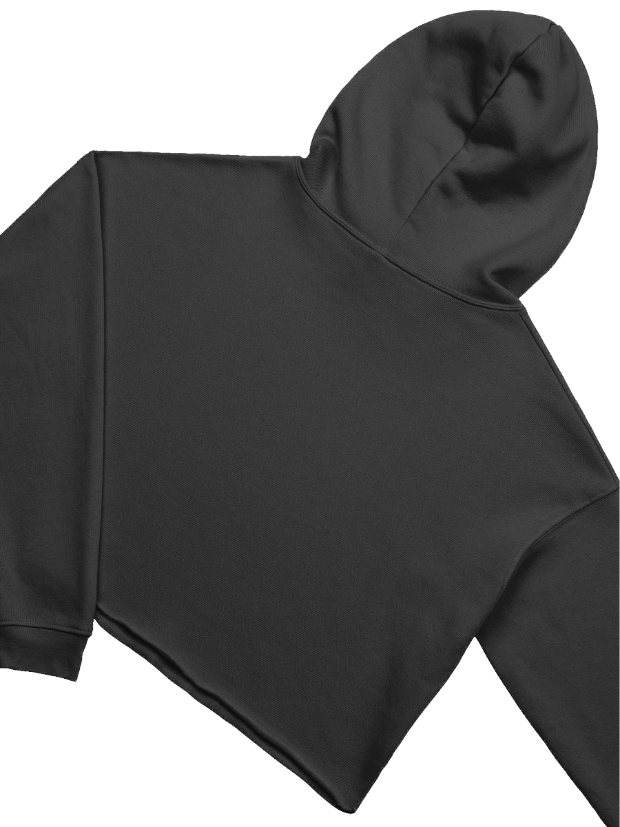 Furry Trash Crop Hoodie – Metal Logo (White Print) product image (4)
