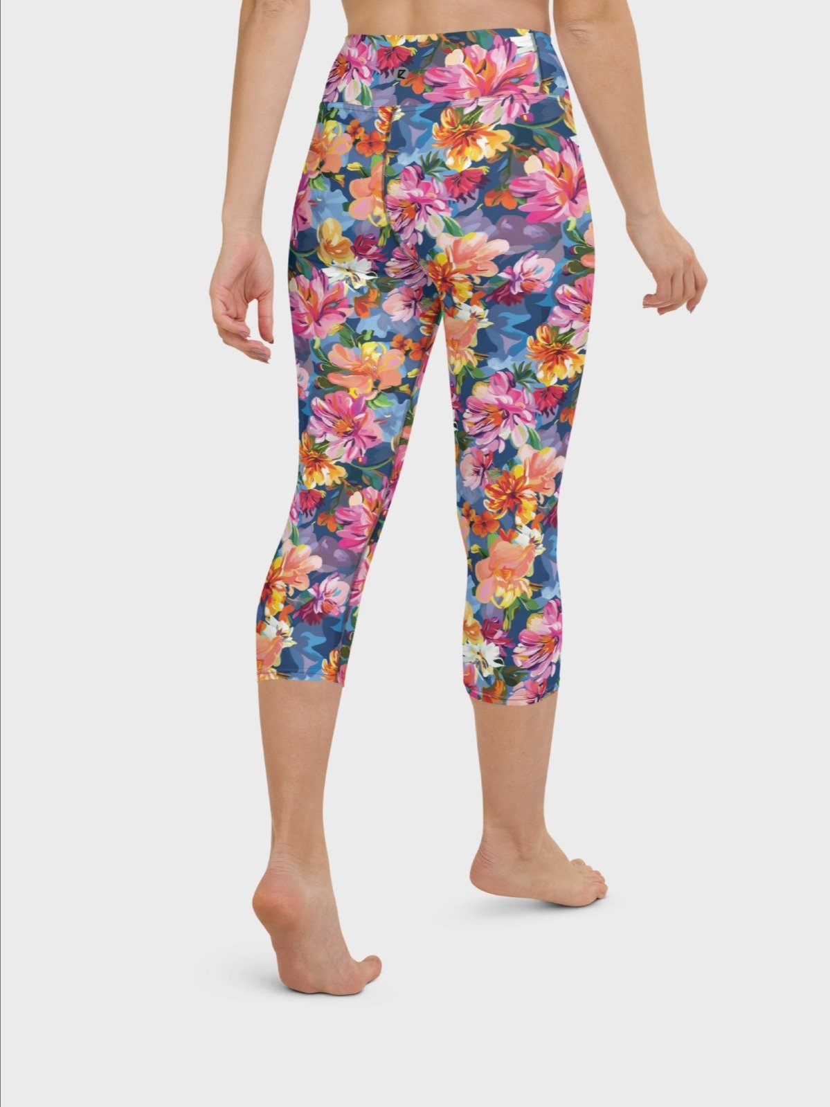 Capri Leggings "Bold Abstract Florals" product image (2)