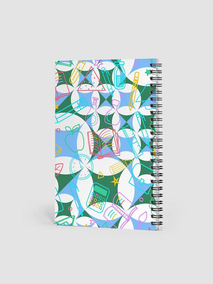 School Supplies Blue & Green Geometric Notebook product image (2)