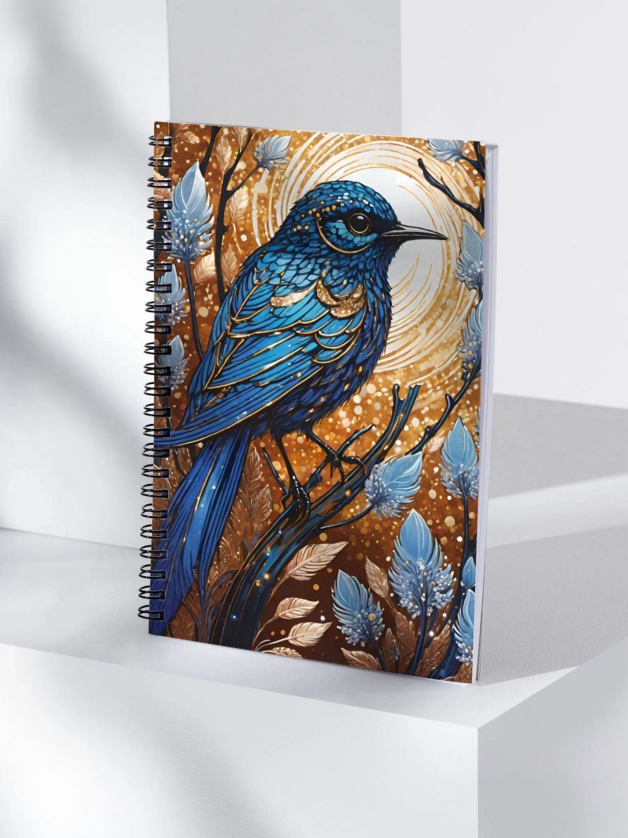 Golden Dreams Blue Bird Spiral Notebook product image (4)