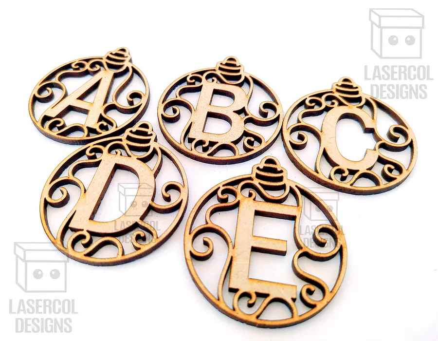 Monogram Christmas Ornament - Laser Cut Files product image (8)