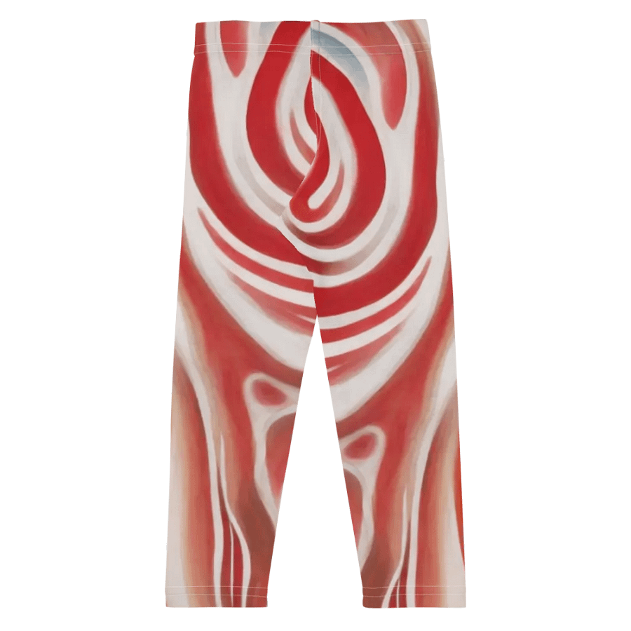 Funky Red Liquid Tie-Dye Explosion Kid's and Toddler's Leggings product image (10)
