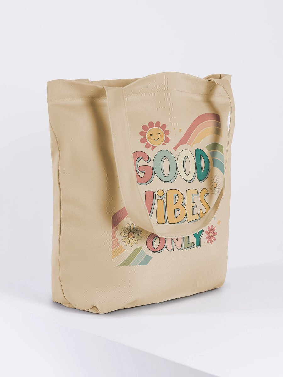 Good Vibes Only Rainbow Tote Bag product image (4)
