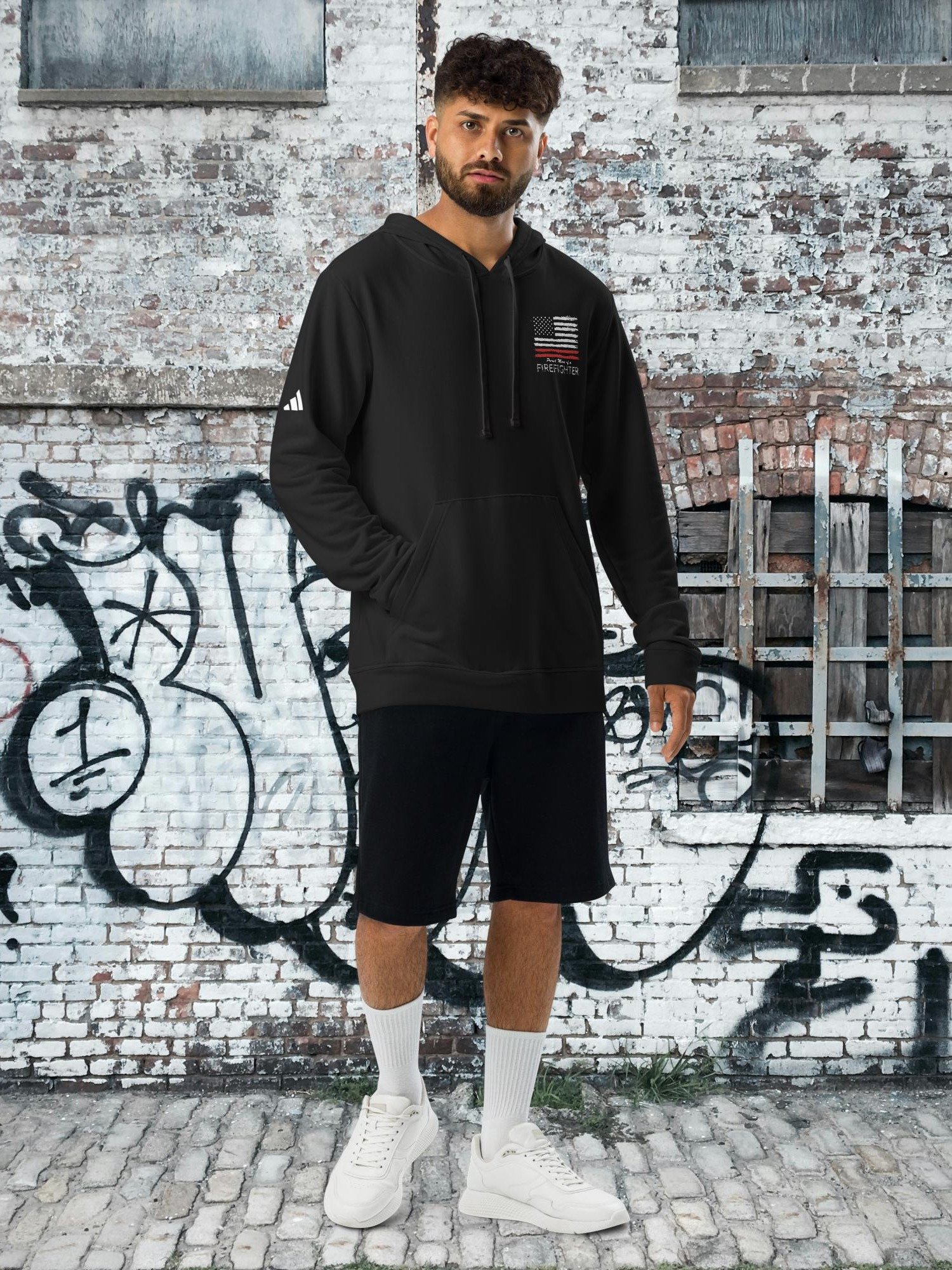 Proud Mom of Firefighter Adidas fleece hoodie product image (9)