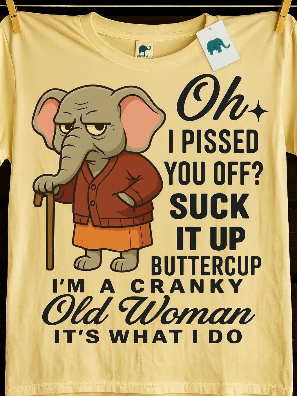 Cranky Elephant Vibes T-Shirt product image (1)
