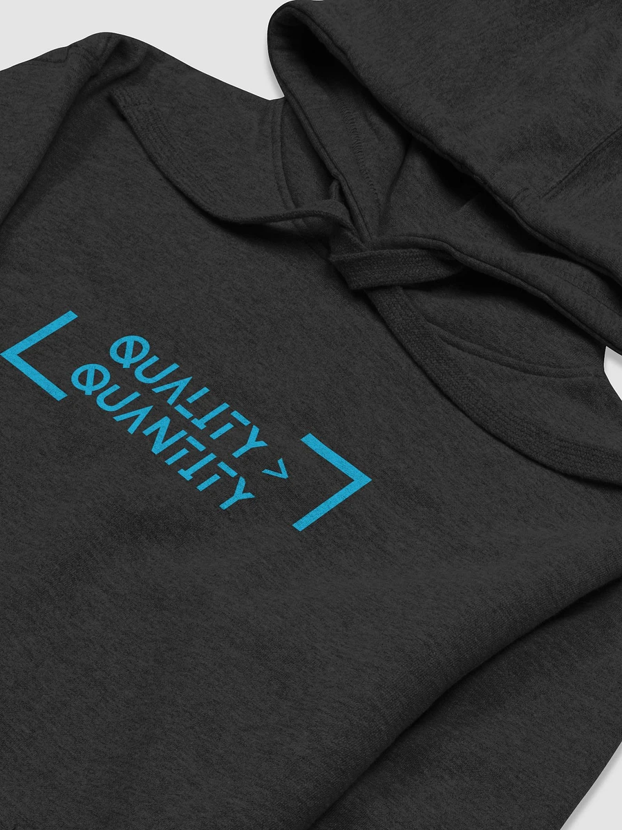 Quality over Quantity Hoodie - Blue Text product image (3)