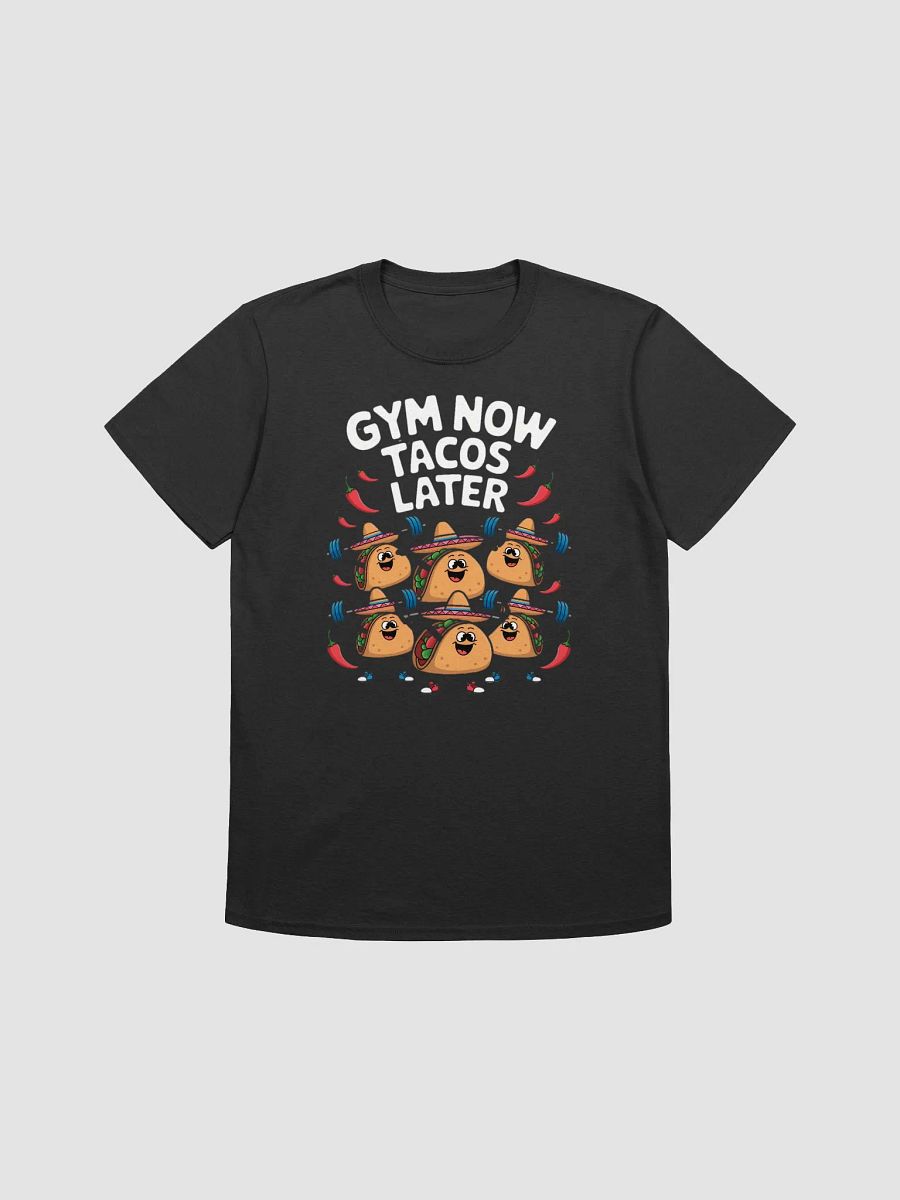 Funny "Gym Now, Tacos Later" Workout T-Shirt – Cute Taco Weightlifting Design product image (1)