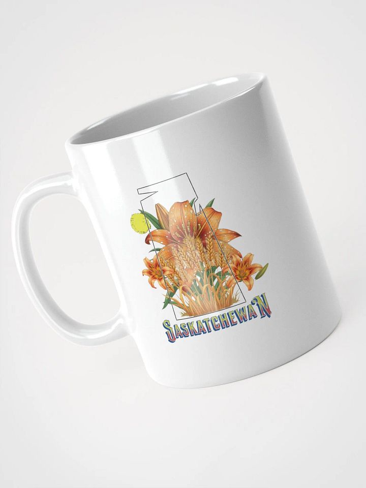 Saskatchewan Province Lily Floral Map Coffee Mug product image (2)