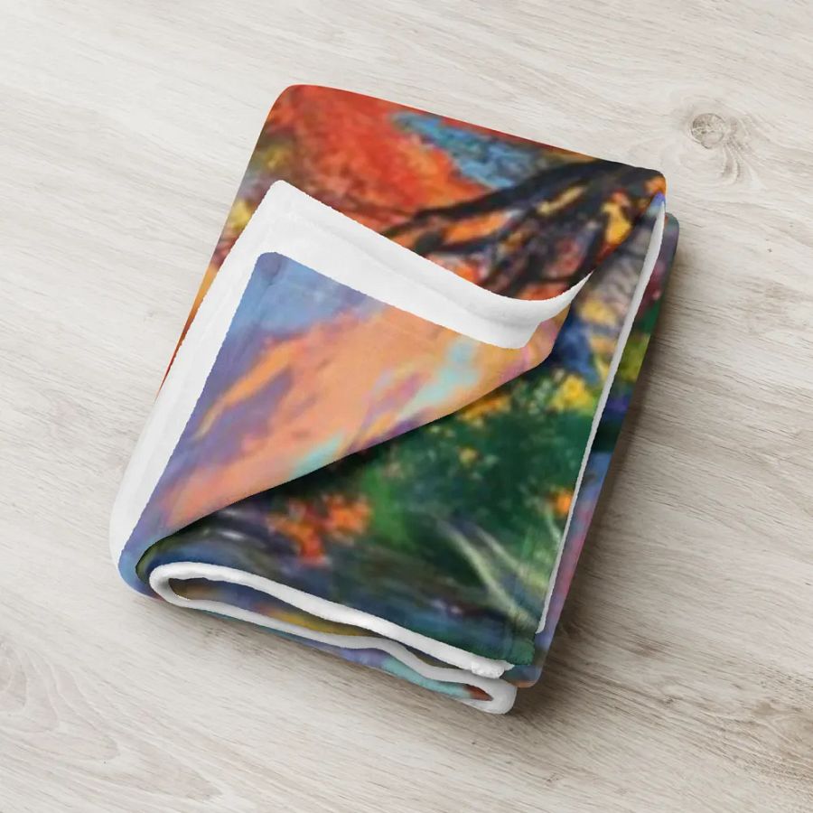 Tranquil Landscape Cottage Throw Blanket product image (8)