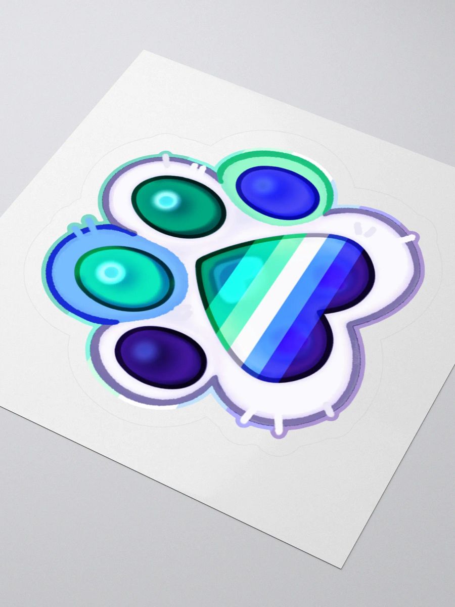 Gay Pride Paw Print Kiss Cut Stickers product image (3)