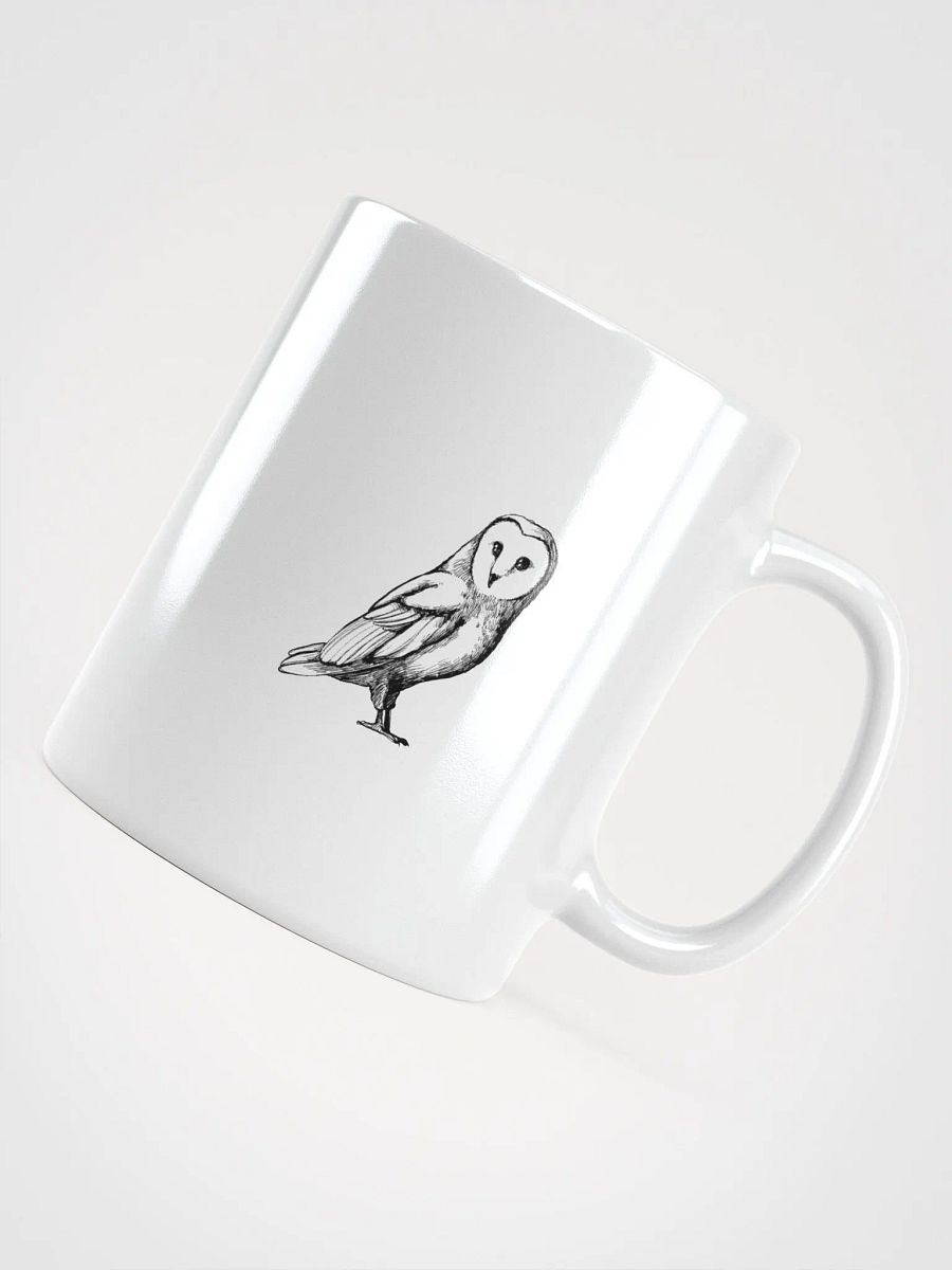 Barn Owl Sketch White Glossy Mug product image (5)