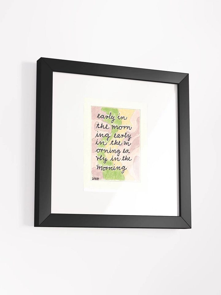 early in the morning Panel Card Print Framed product image (2)