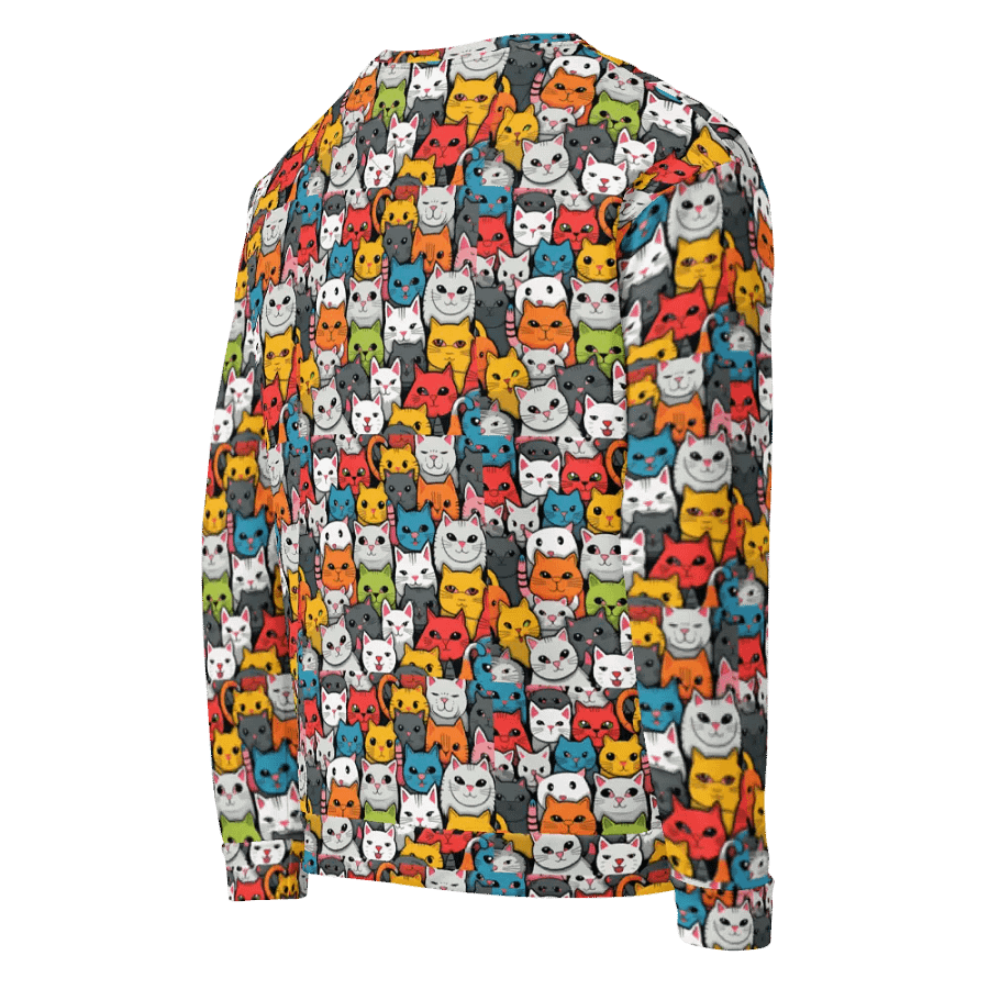 Whimsical Cat Faces All-Over Print Sweatshirt product image (3)