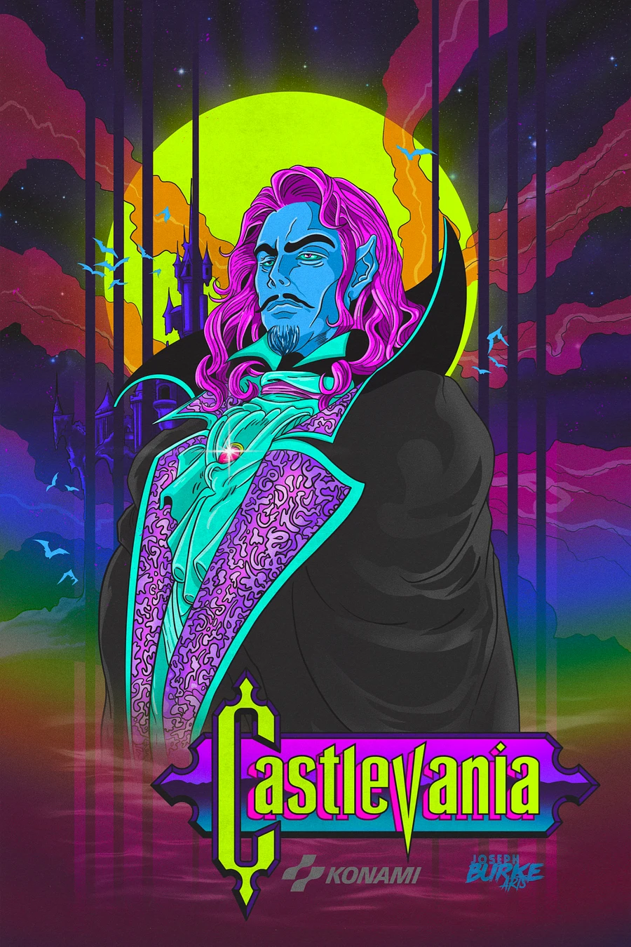 Castlevania Neon Tribute Digital Art product image (1)