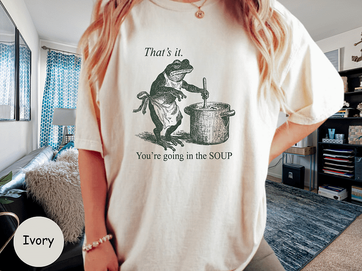 Angry Chef Frog | Chaotic Cottagecore Comfort Colors® Tee product image (1)