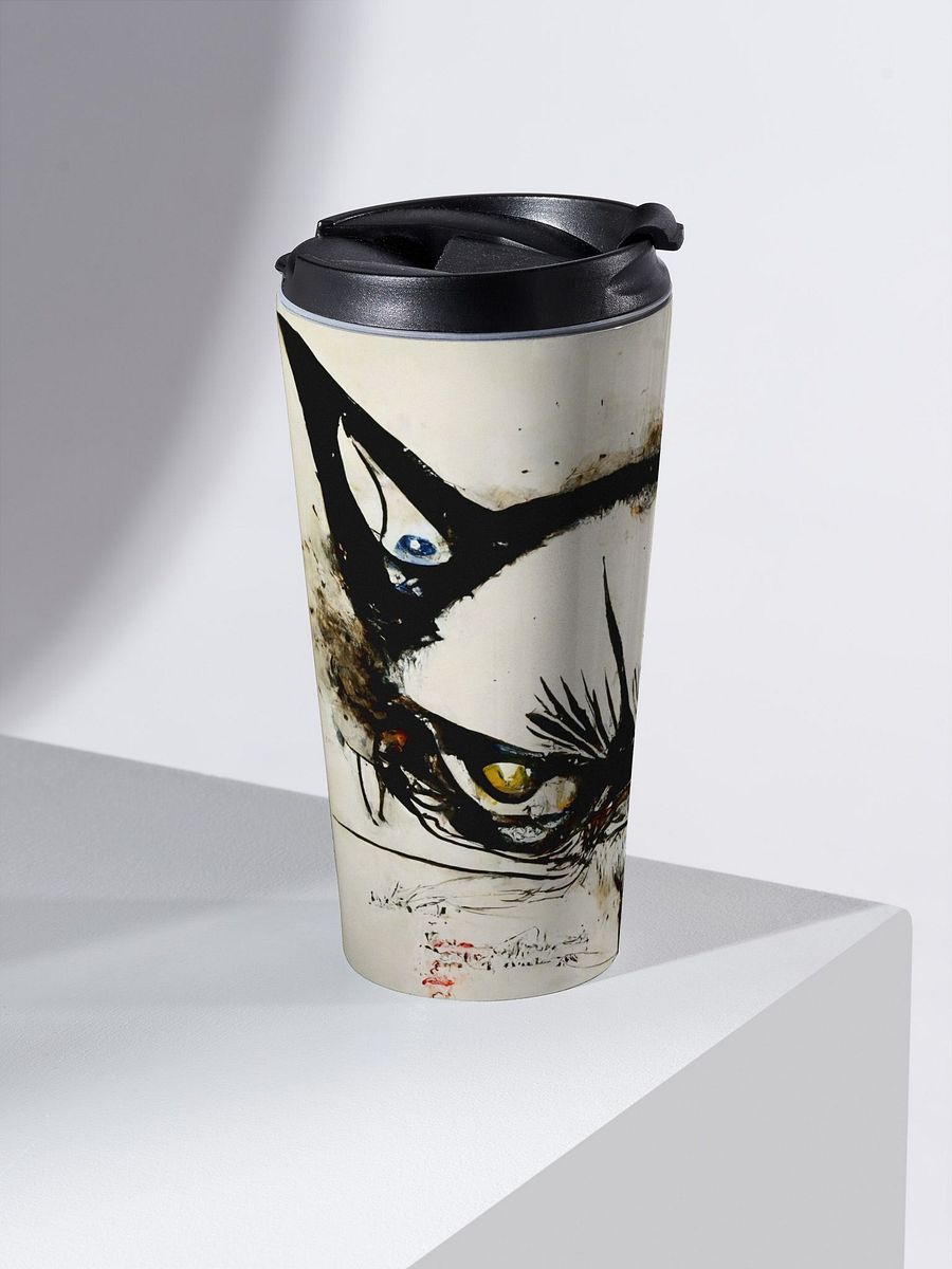Whiskered Feline Stainless Steel Mug product image (2)