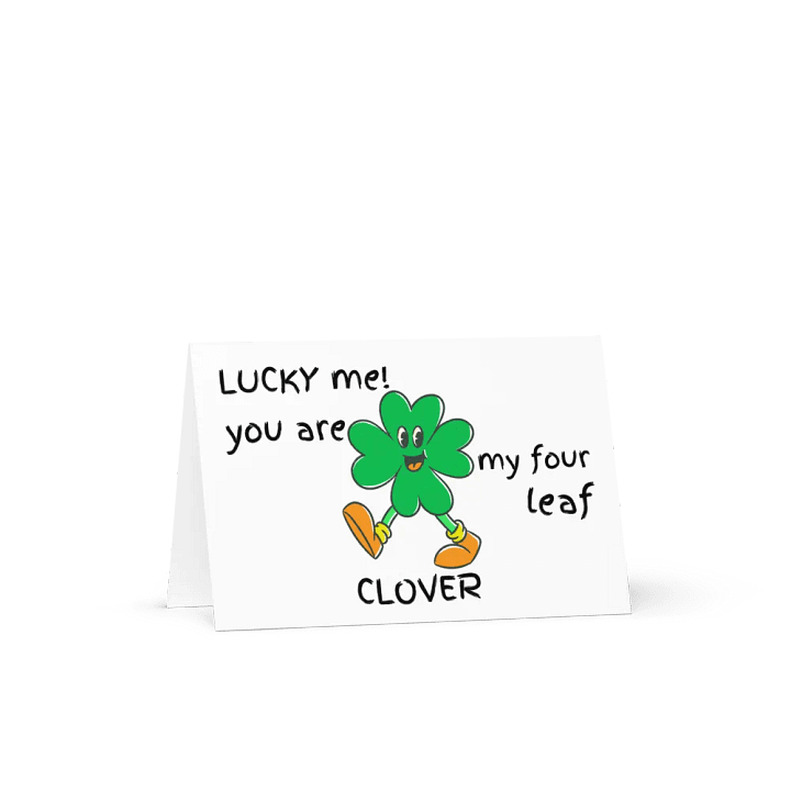 St Patrick's Day Card Lucky Me! You are my four leaf clover product image (2)