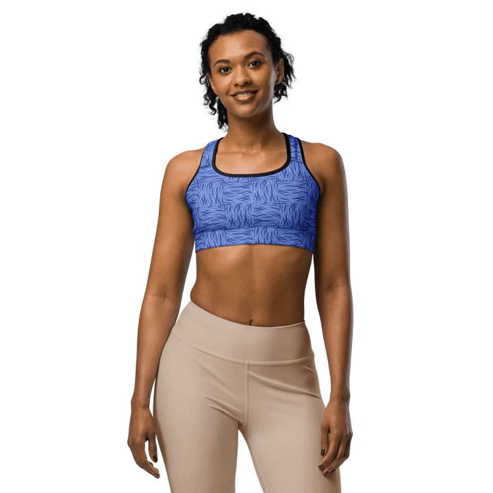 Powder Blue All-Over Print Sports Bra product image (1)