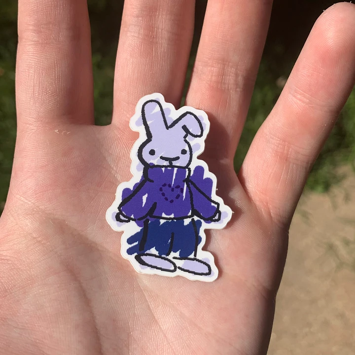 scribble bunny sticker product image (1)