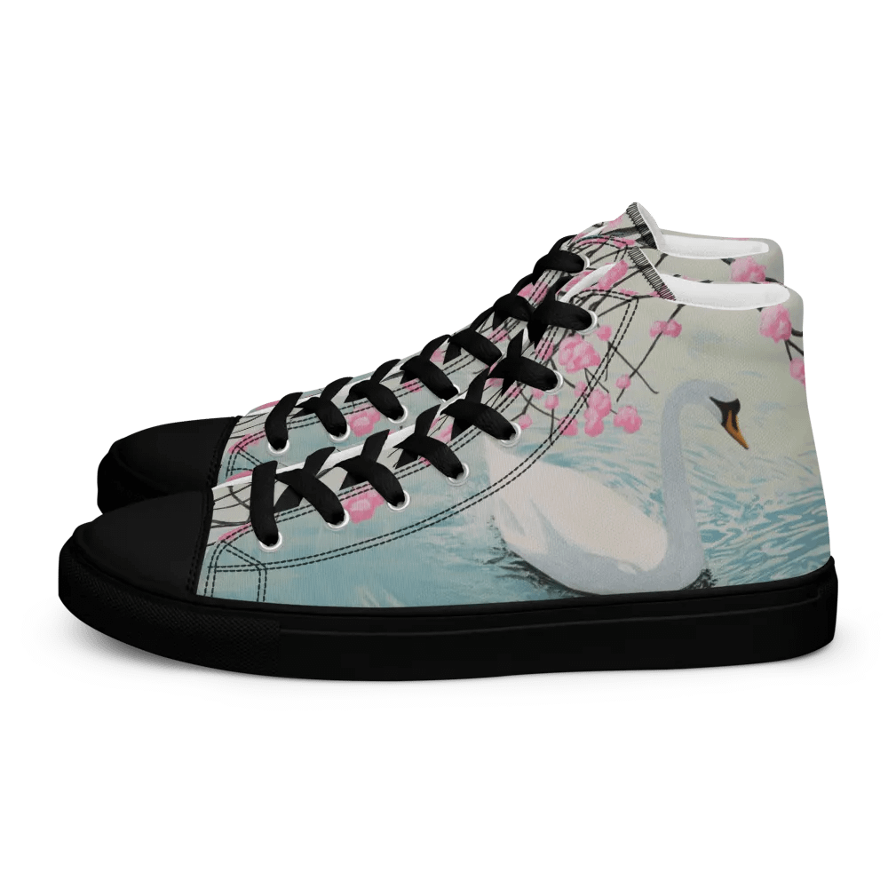 Lady Swan Retro High Top Canvas Shoes product image (1)