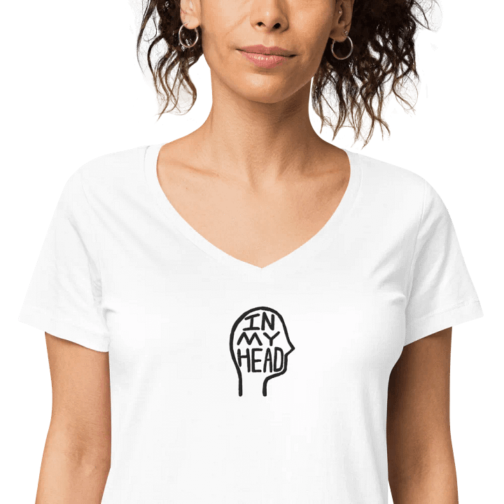 In My Head embroidered women's fitted v-neck tee product image (1)