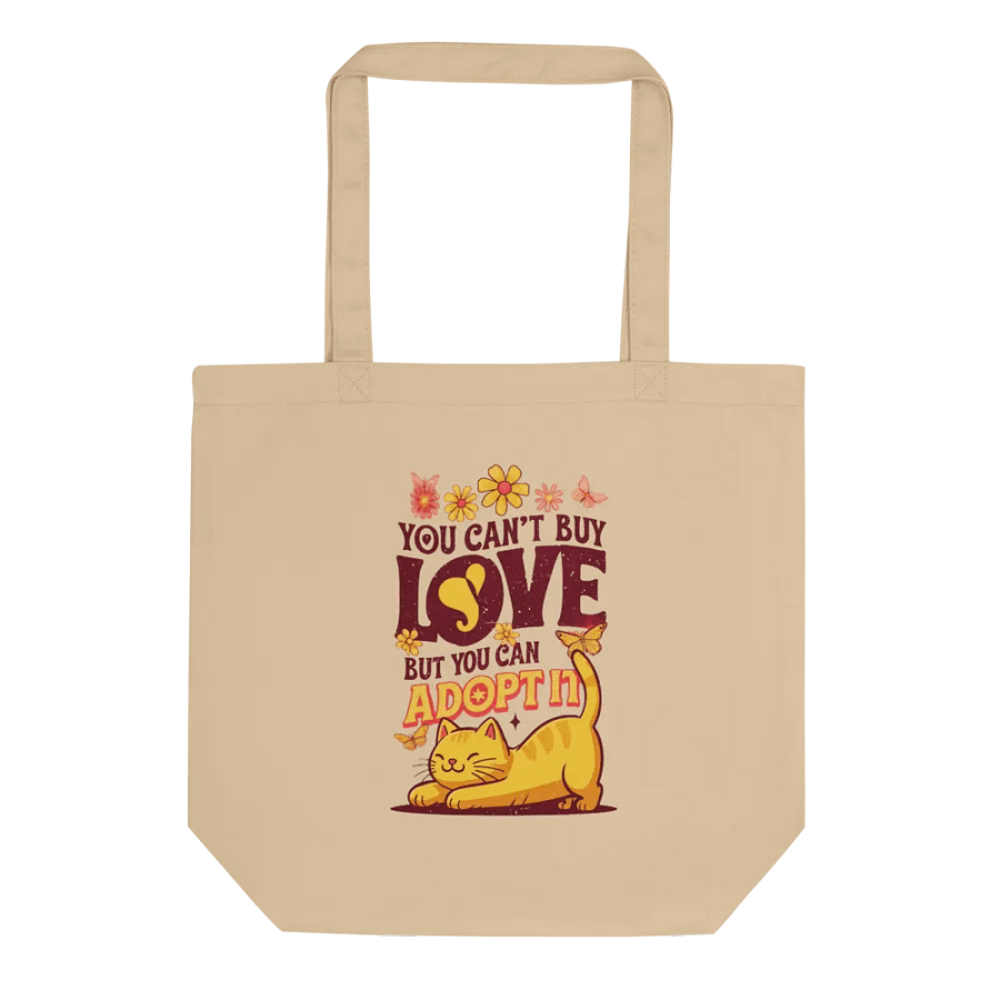you cant buy love but you can adopt it bag product image (1)