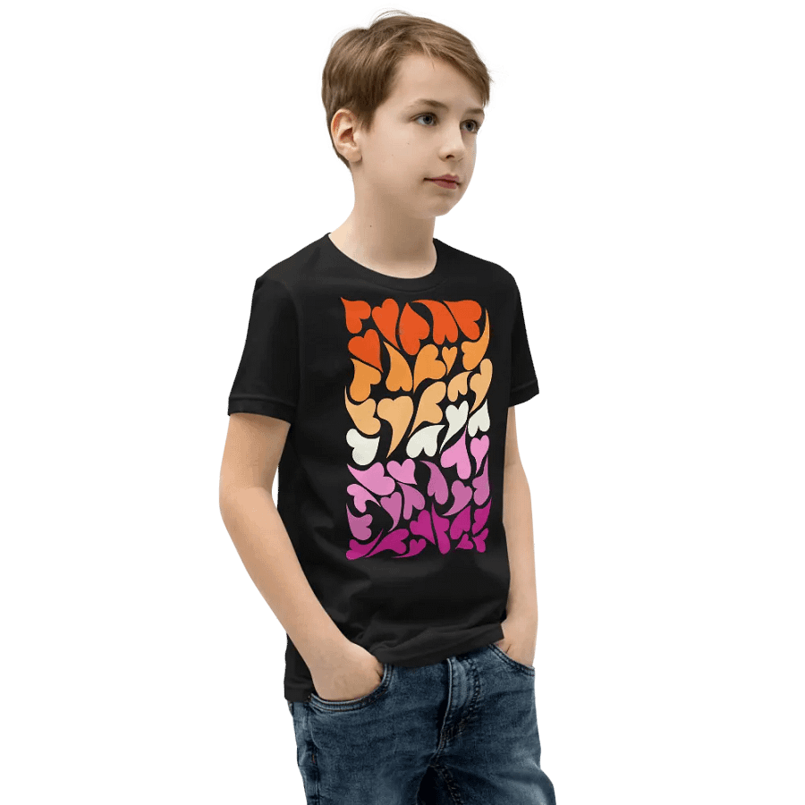 Nestled PRIDE Lesbian T-shirt (Youth) product image (6)