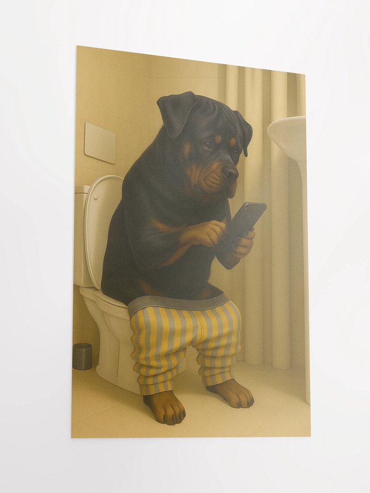 Rottweiler in Toilet Poster product image (5)