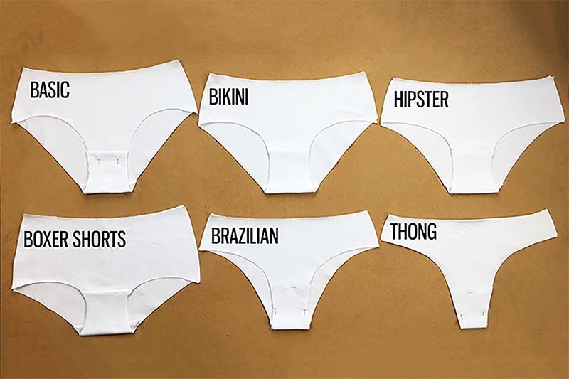 Sada střihů - dámské kalhotky | 6 variant | velikosti 32–60 product image (2)