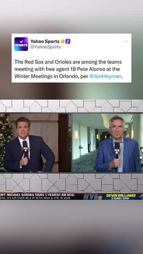 Pete Alonso will be meeting with the Red Sox during the Winter meetings 👀