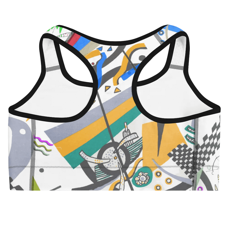 Abstract Lithographic Pattern Design Sports Bra - V4 product image (9)