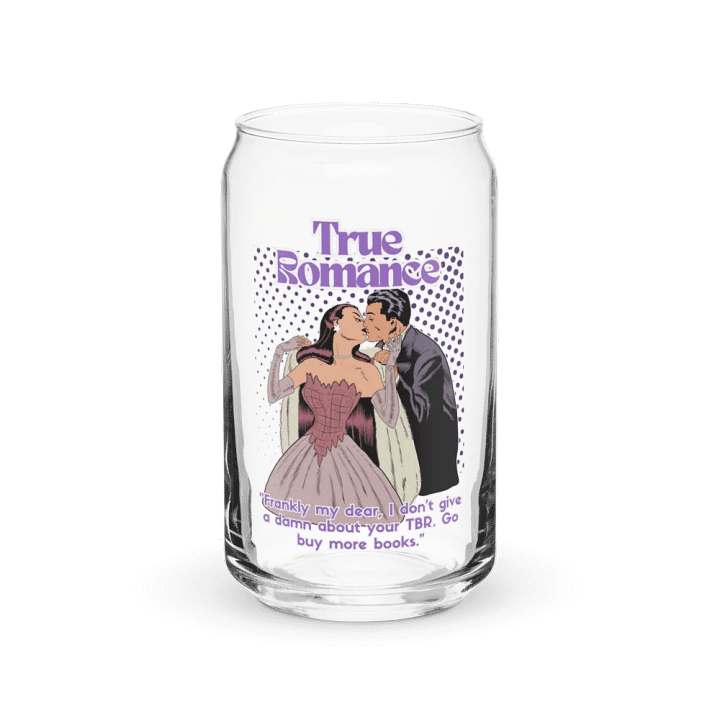 True Romance 16 oz Glass Cup with Lid & Straw product image (1)