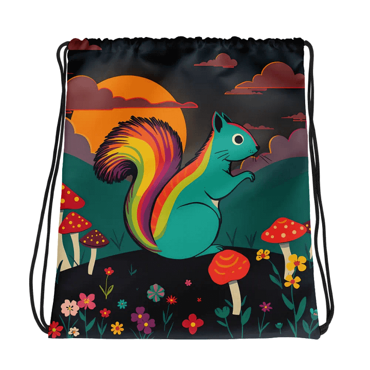 Rainbow Tail Adventure Drawstring Bag product image (1)