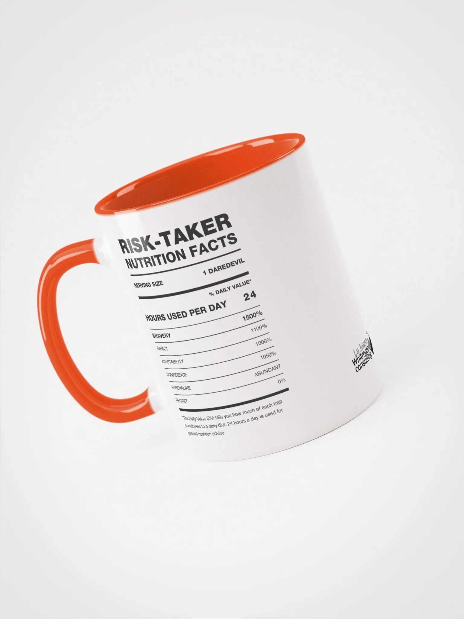 RISK-TAKER Nutrition Facts Ceramic Mug product image (3)