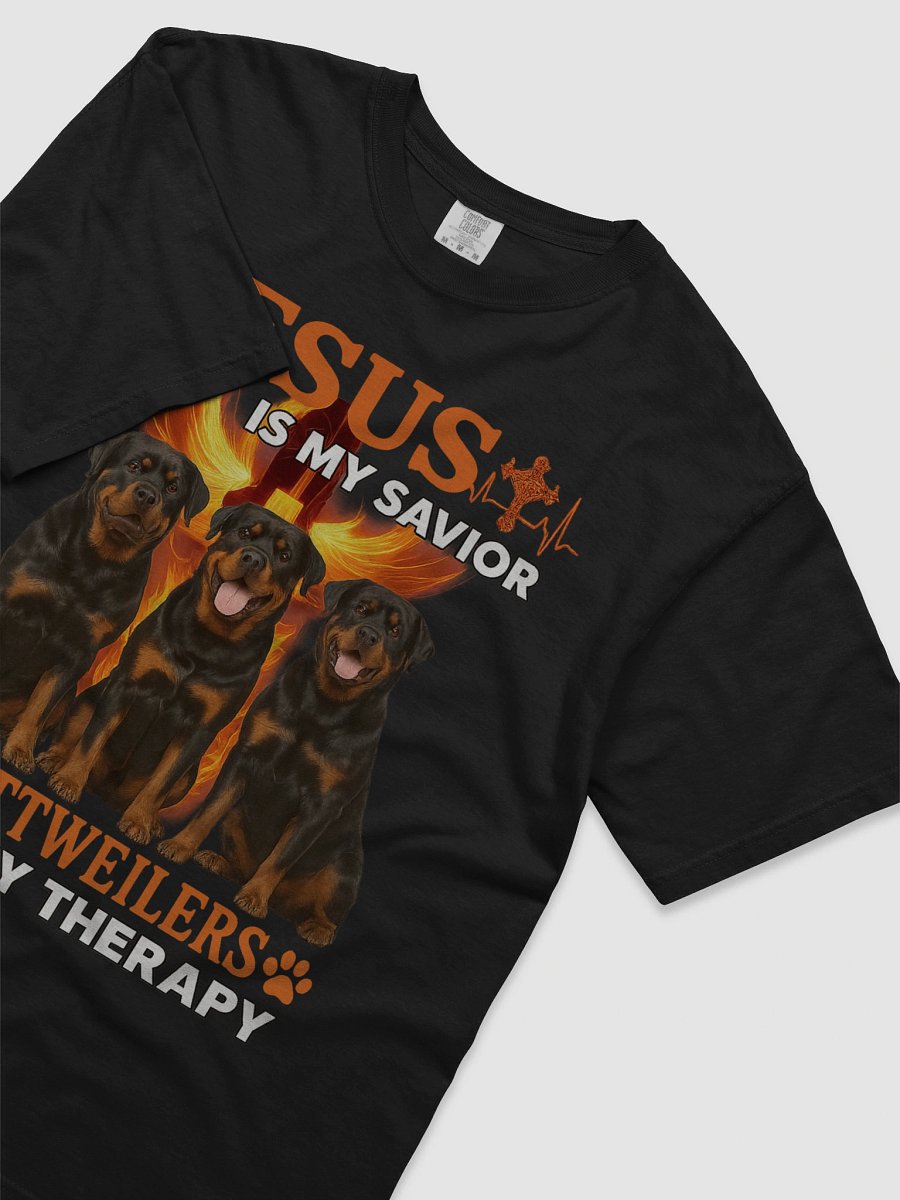 Jesus is my savior Rottweilers are my therapy Tee product image (5)