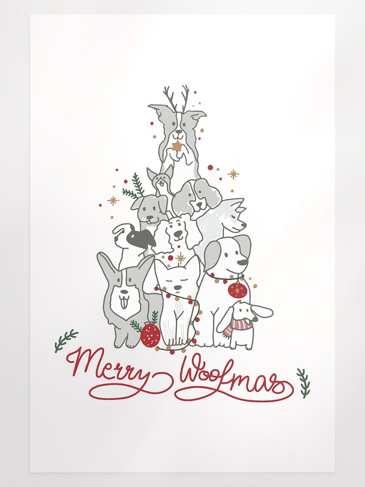 Merry Woofmas • Matte Paper Poster product image (1)