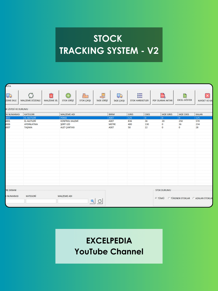 STOK TAKİP PROGRAMI - V2 product image (1)
