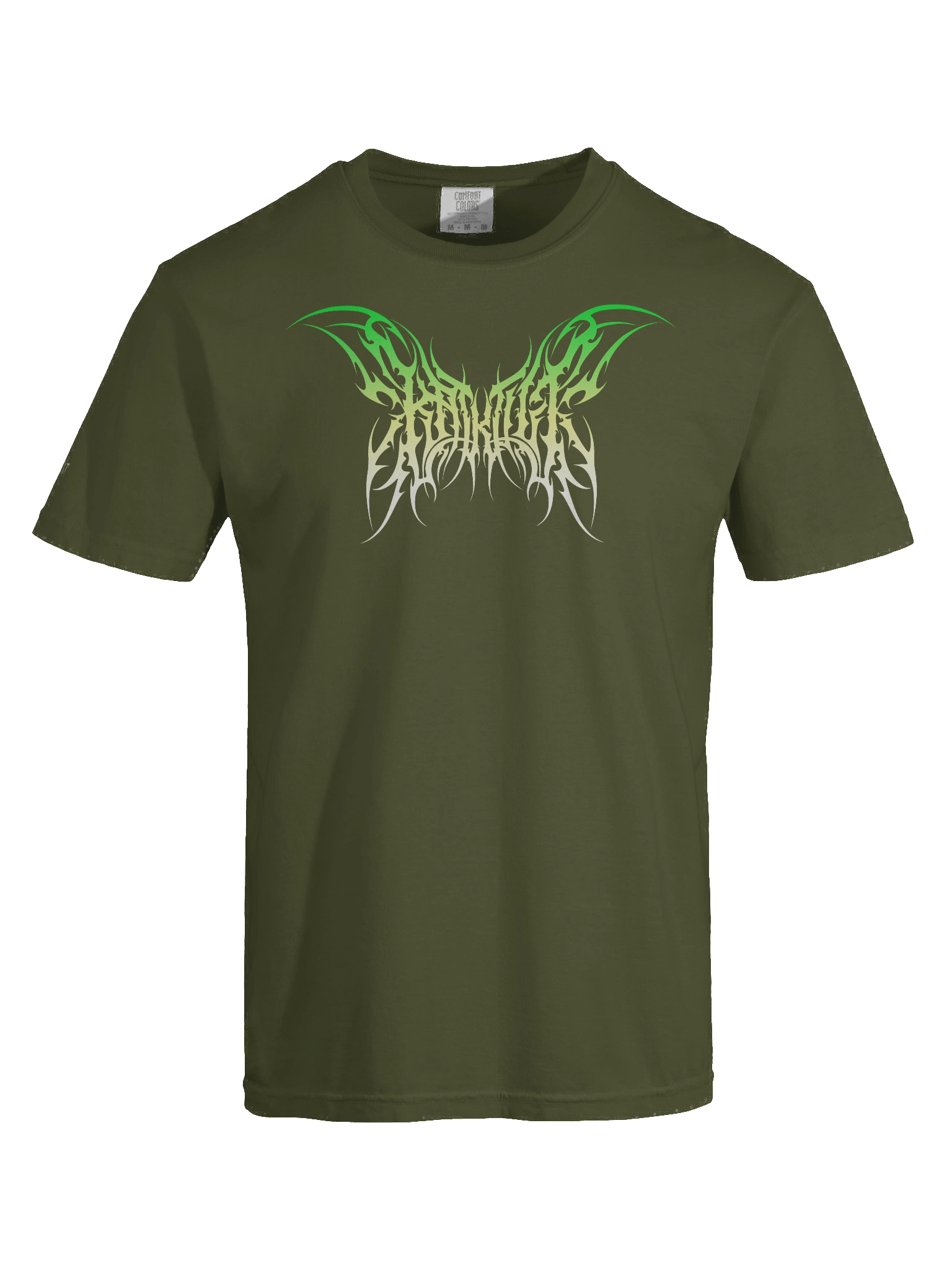 Kat Kult Comfort Colors T-Shirt (Green & White logo) product image (7)