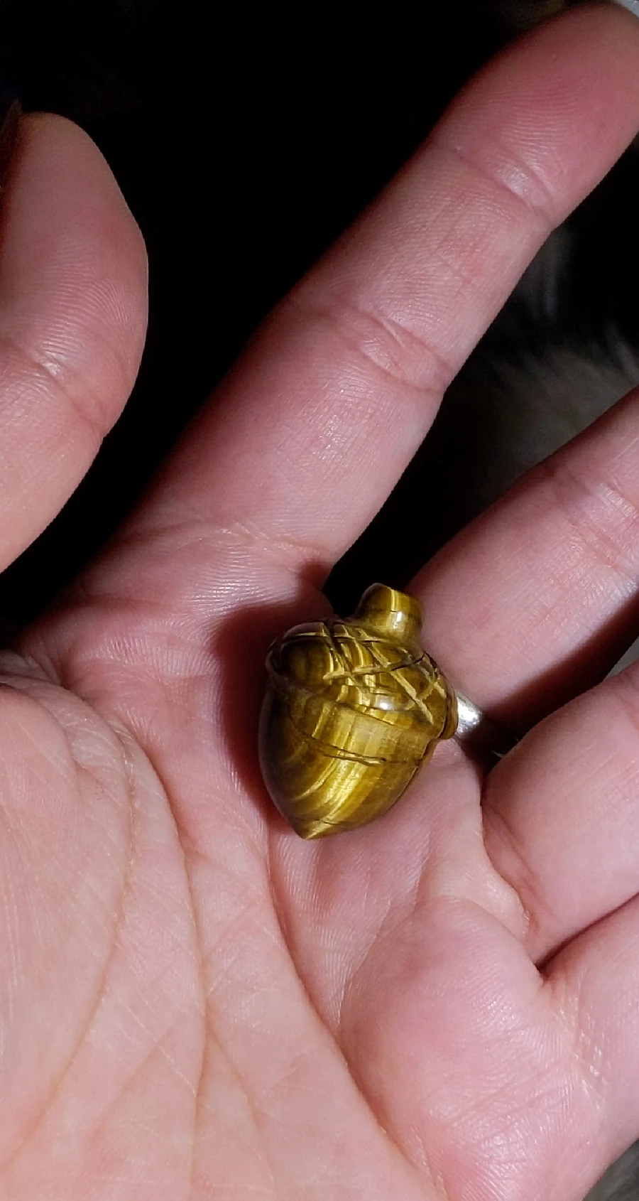 Small 1 Inch Golden Tigers Eye Acorn product image (3)