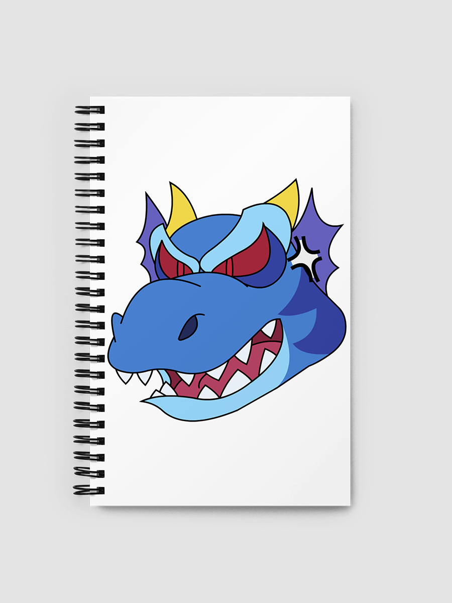 Angry Blue Dragon Spiral Notebook product image (1)