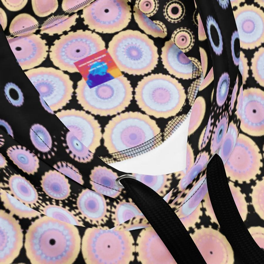 Abstract Circular Pink and Black Unisex All Over Print Hoodie product image (8)