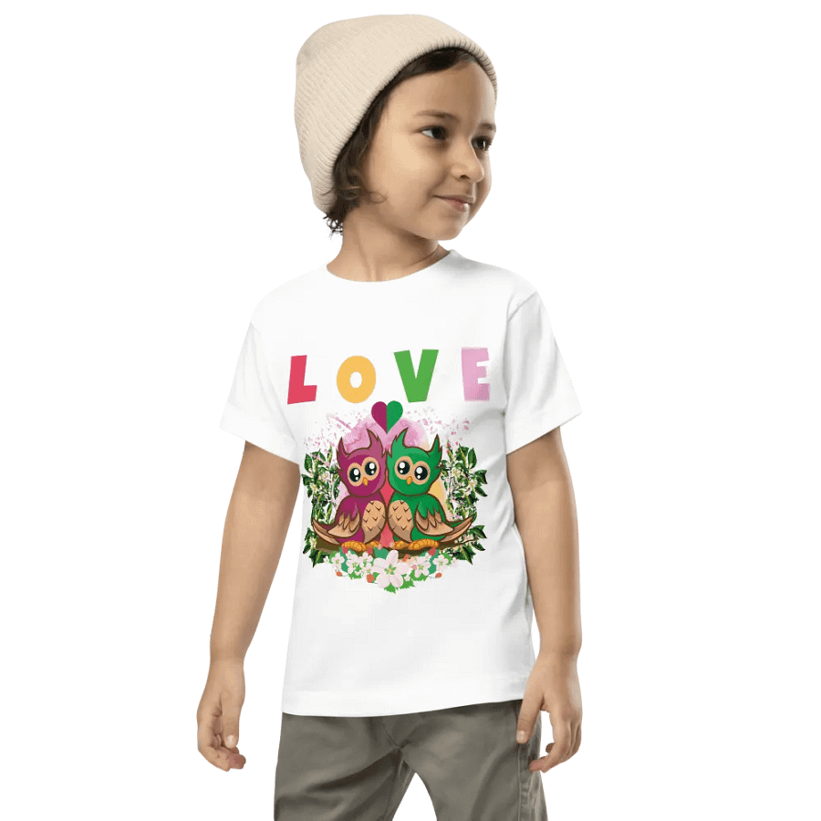 Love Colorful Funny Cute Bella +Canvas Toddler T-Shirt – Best Gift for Kids product image (2)