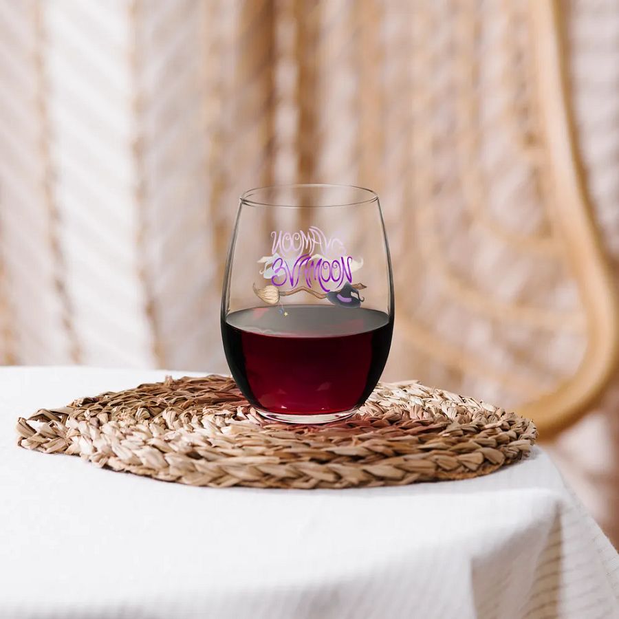 3VAMOON Witch Broom Stemless Wine Glass product image (9)