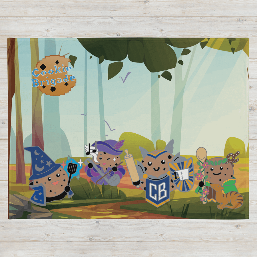 Cookie Adventurers Throw Blanket (60