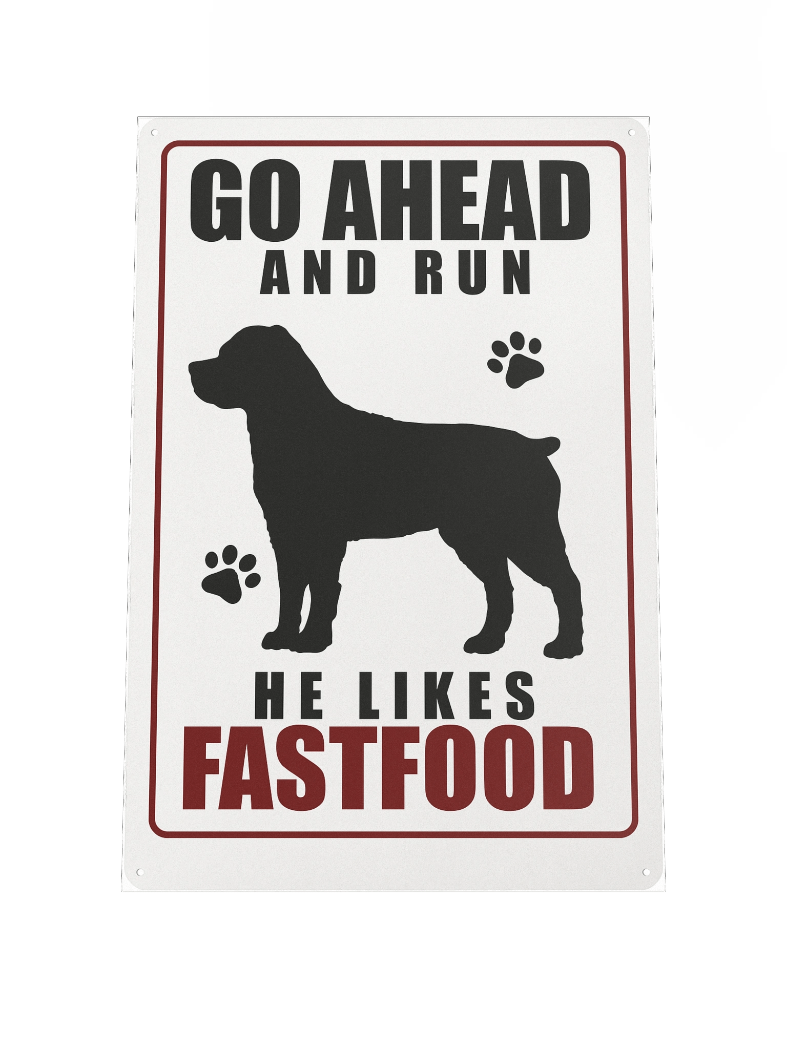 Fast Food Lover Rottweiler Warning Poster product image (1)