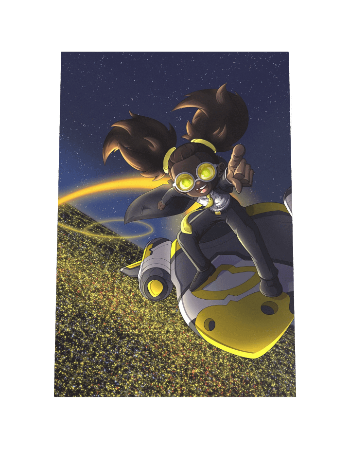 (12" x 18") Night Sky Luna Print product image (1)
