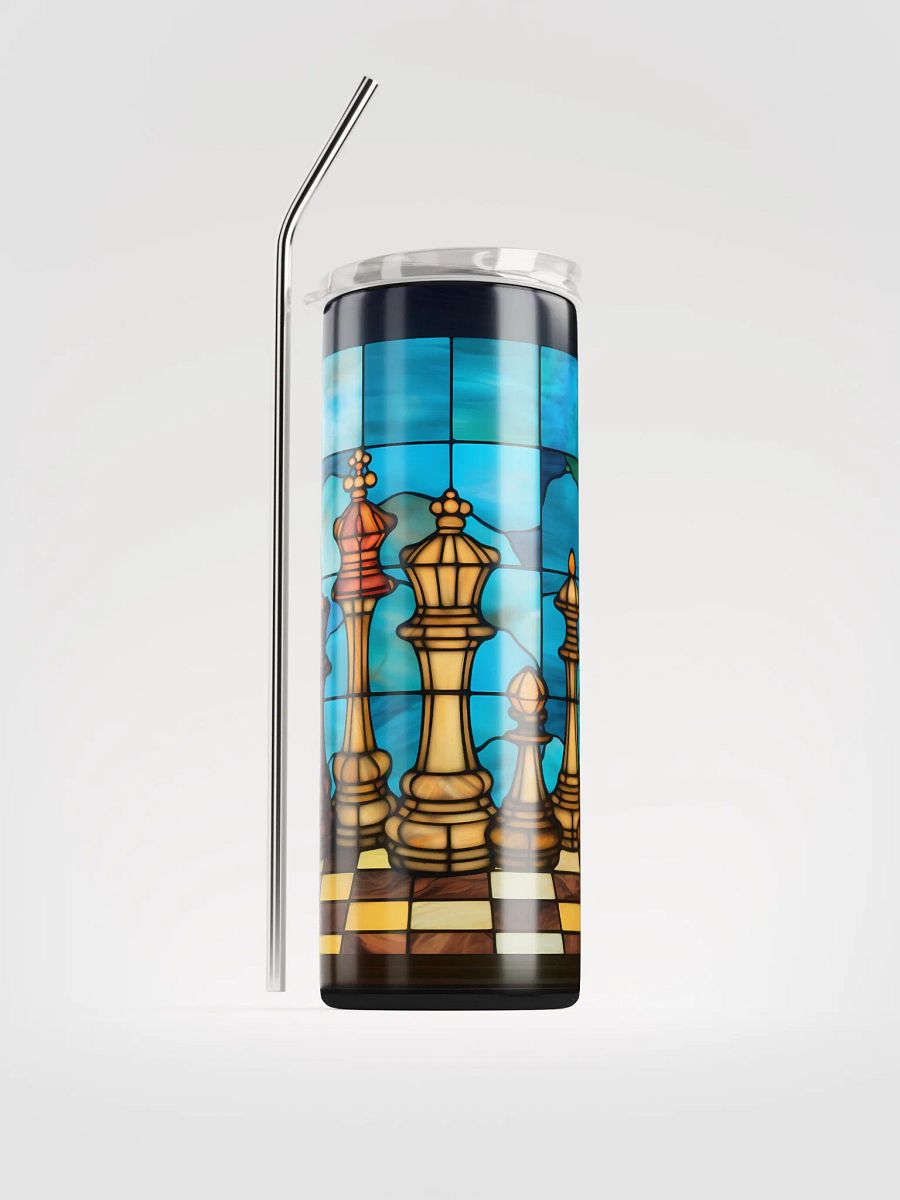 Elegant Chess Pieces Stainless Steel Tumbler product image (1)