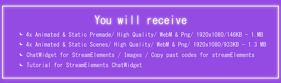 Glowing Room Stream Overlay Animated Pack, Stream Overlay Animated Cute Purple Room Overlay , Cute Room Kitty Overlay, Starting Soon, Brb product image (6)